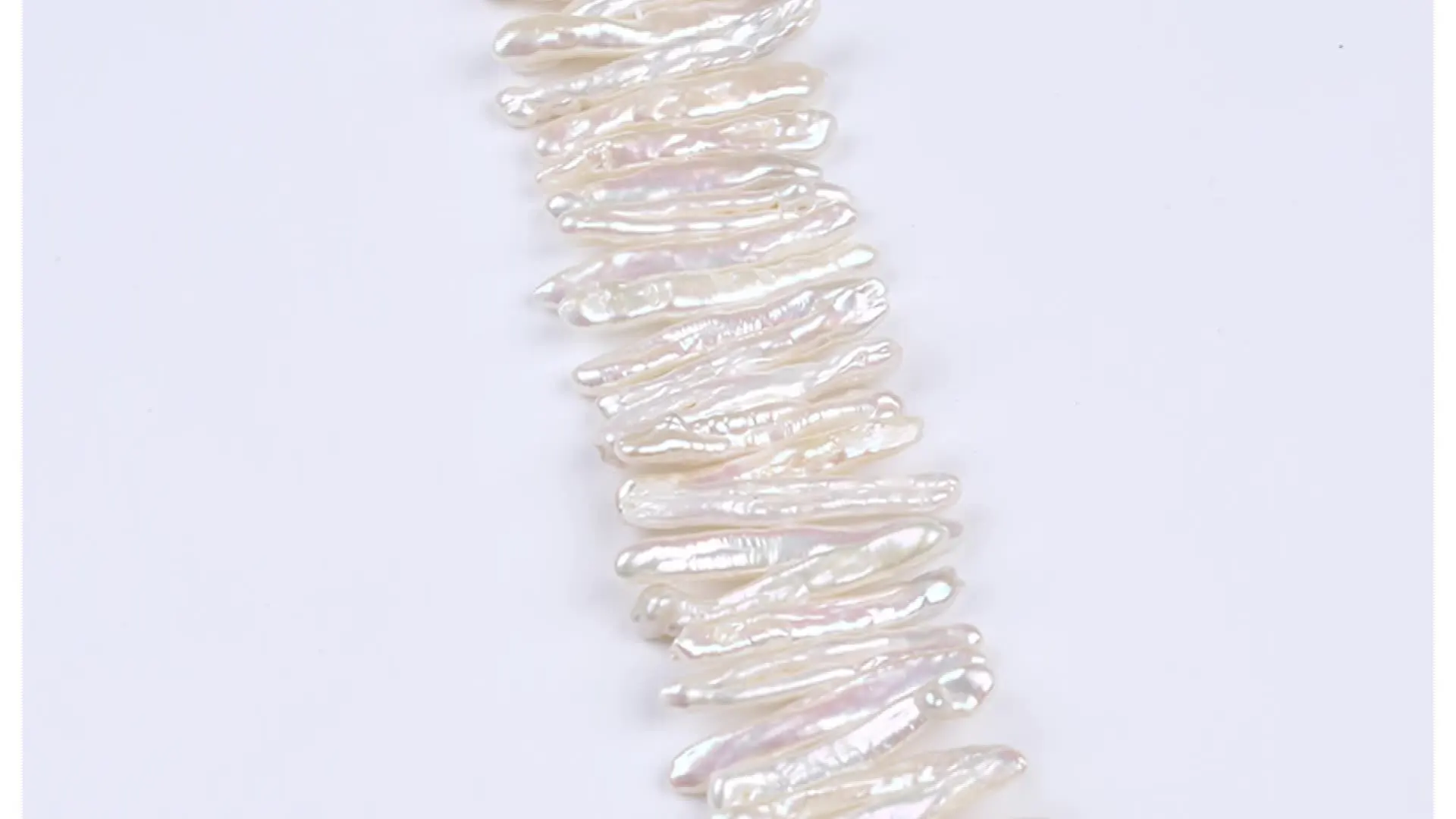 

Big Size Natural 29-34mm Biwa shape Freshwater Pearl strands