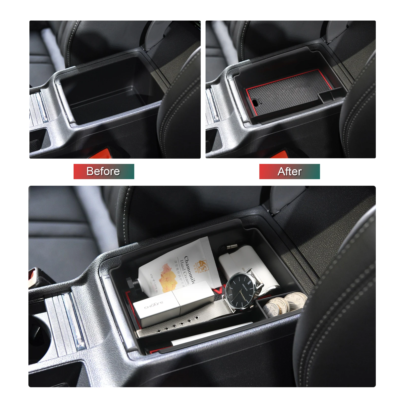 LFOTPP Car Armrest Storage Box for Skoda Octavia Mk4 2020-2022 2023 2024 Central Control Storage Box Auto Octavia Accessories