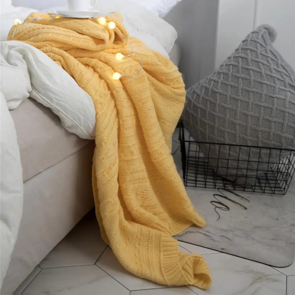 

2022 Brand Winter Stripe Fleece Blanket Soft Warm Sherpa Nordic Style Home Decor Bedspread Plush Throw Blankets For Bed Sofa