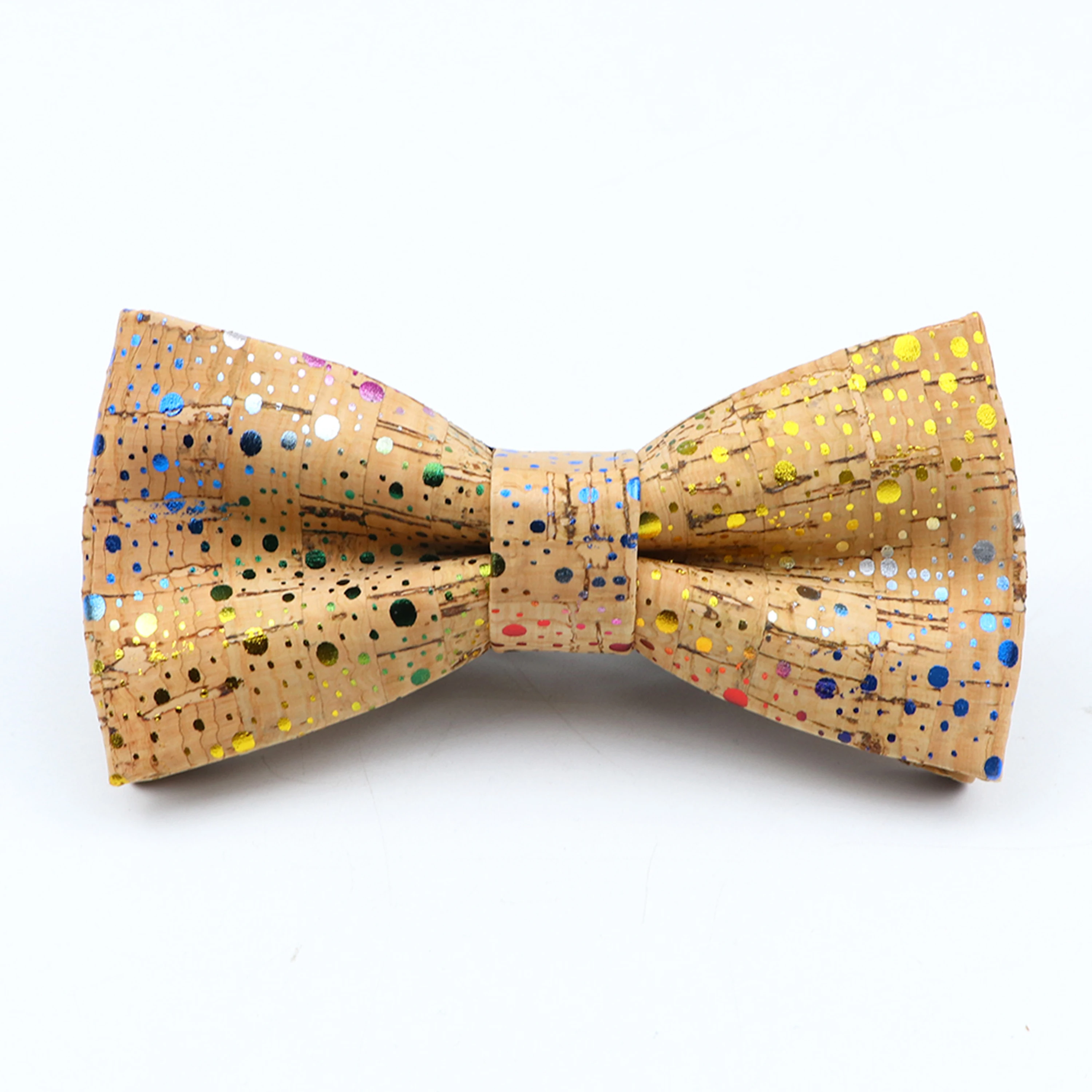 New Floral Cork Wood Bow Ties For Men Women Childern Wedding Casual Party Gift Fashion Novelty Handmade Solid Bowtie Accessories