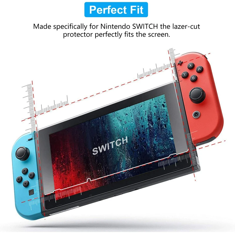 Película protectora de pantalla de vidrio templado 9H HD para Nintendo Switch NS, Protector de pantalla para Nintendo Switch Lite, accesorios de vidrio