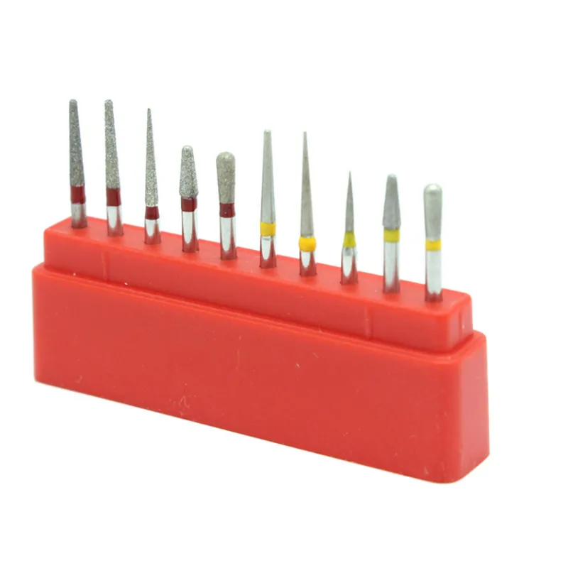 Ensemble de fraises dentaires diamantées en acier inoxydable, polissage à grande vitesse, meuleuse, forets dentaires, outils de blanchiment des dents buccales