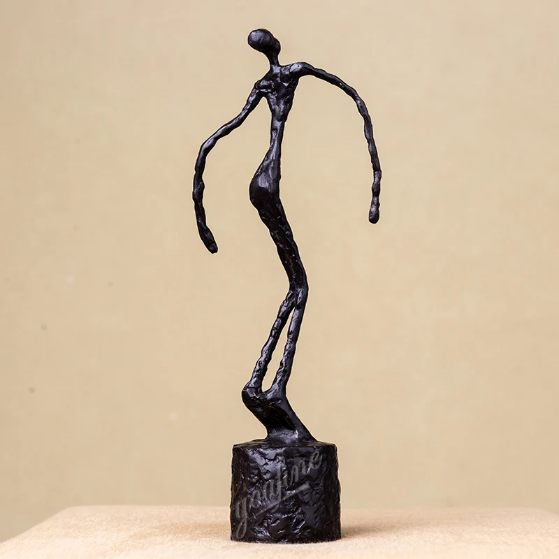 Imagem -05 - Esqueleto Abstrato Estátua de Bronze por Giacometti Vintage Real Bronze Escultura Coleção Arte Artesanato Decoração para Casa Ornamento do Hotel 27cm