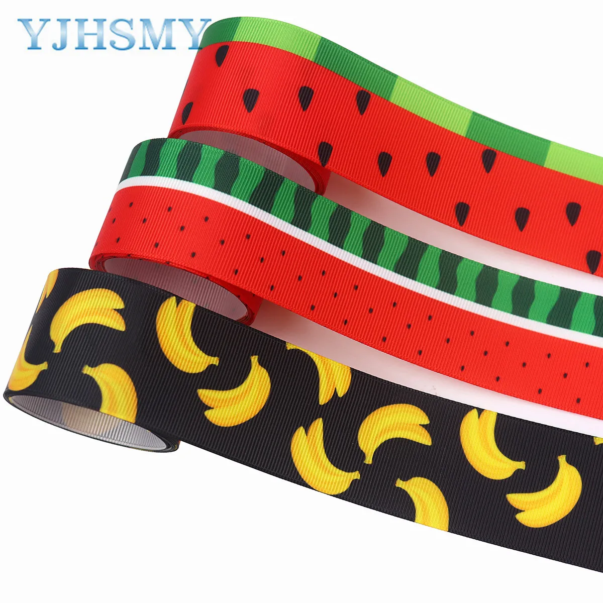 5 yards 1-1/2 Fruit watermelon banana pattern printing heat transfer ribbon webbing threaded ribbing ribbon mobile phone lanyard