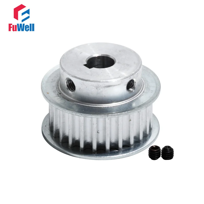 HTD5M-26T Timing Pulley 26Teeth Transmission Pulley 16mm Belt Width With Keyway 10/12/14/20mm Bore 5mm Teeth Pitch Gear Pulley