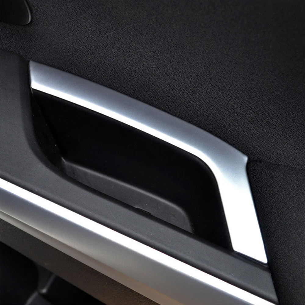 Car Inner Door Armrest Decoration Sticker Cover Interior Trim Silver For Suzuki SX4 S-cross Crossover 2014-2021 Accessories