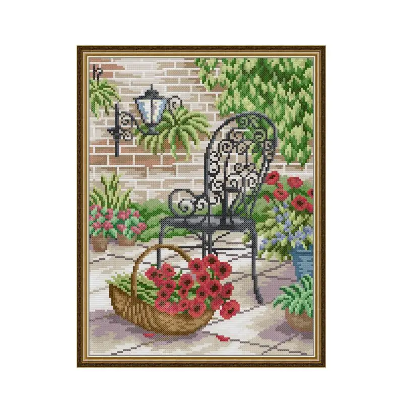 

Набор для вышивки крестом из кованого железа с цветами, холст 14 карат, вышивка своими руками, рукоделие ручной работы