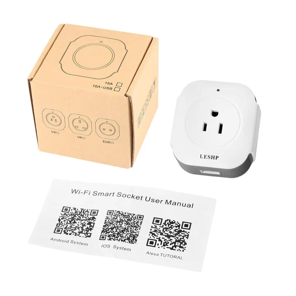 Wireless Mini Socket Smart Plug With USB Output(5V/1A) Wi-Fi Smart Switch Socket Works with for Amazon Echo And Alexa