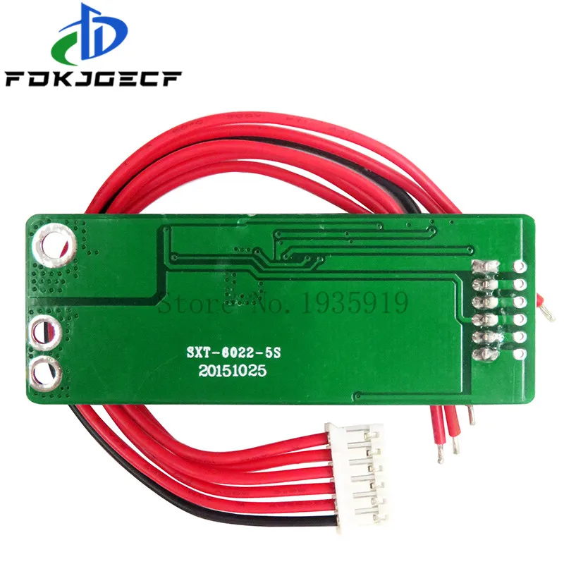 5S 15A Li-ion Lithium Battery BMS 18650 Charger Protection Board 18V 21V Cell Protection Circuit