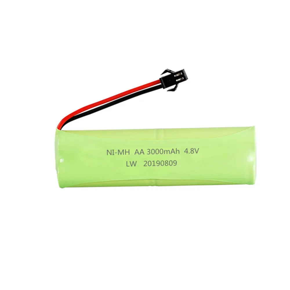 Batterie Rechargeable 4.8v 3000mah + chargeur pour jouets Rc, voitures, chars, Robots, pistolet, bateau RC, batterie Ni-MH 4.8v, paquet de Batteries AA 4.8v