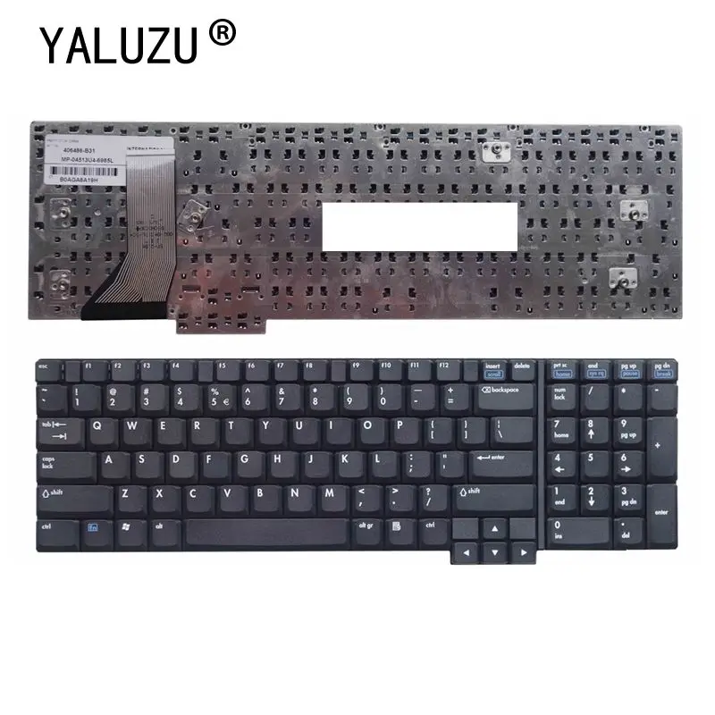 

YALUZU US Black New English keyboard FOR HP ZD7000 ZD8000 NX9500 NX9600 DV7000 Laptop Keyboard