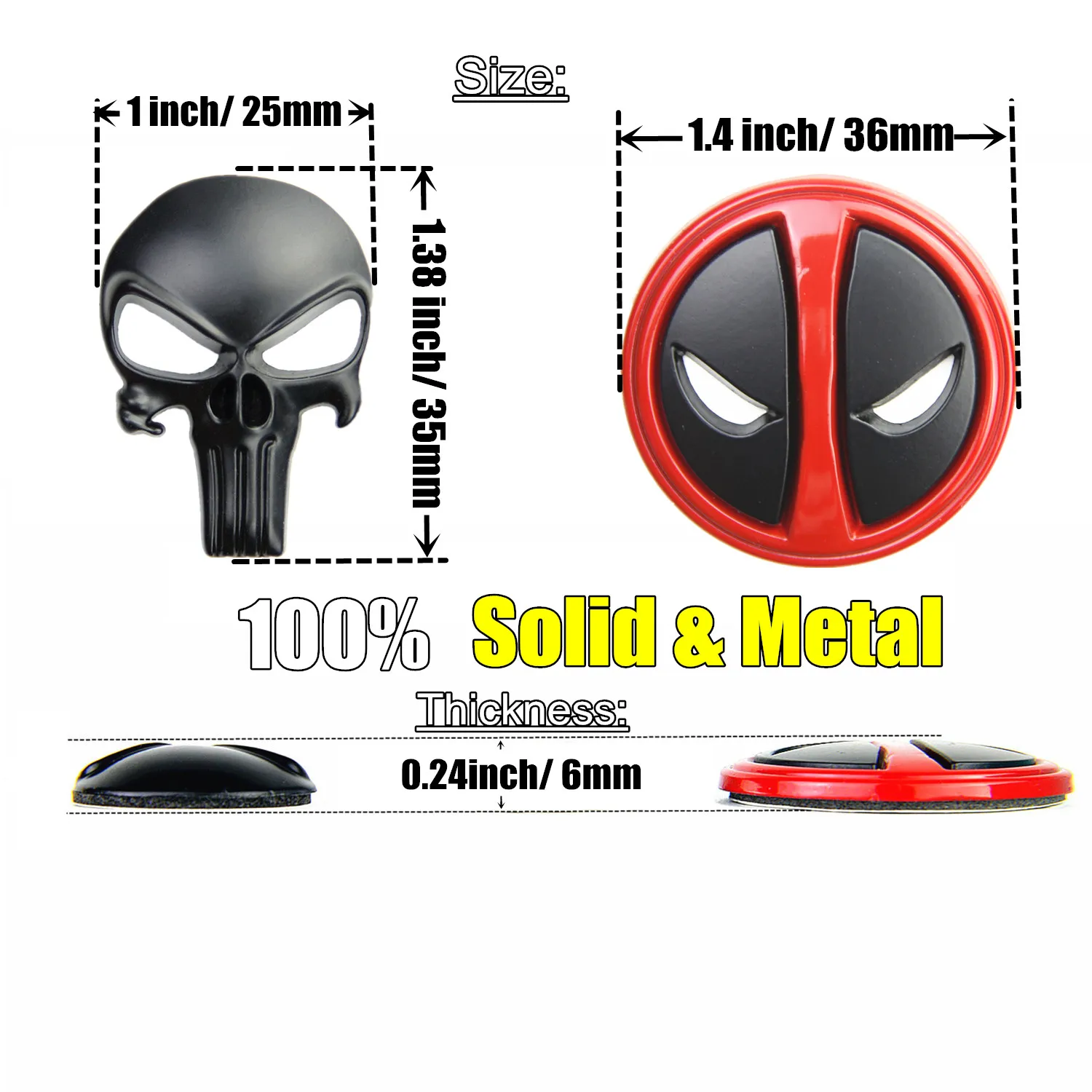 Tactical 3D Skull Metal Decal Sticker for AR15 AK47 M4 M16 Skin Badge Airsoft Hunting Gun 5.56 22lr Accessories