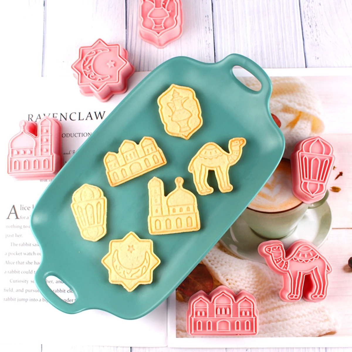 

Eid Mubarak Biscuit Mold Cookie Cutters DIY Cake Baking Tools Islamic Muslim Party Decor Al Adha Ramadan Kareem Home Decoration