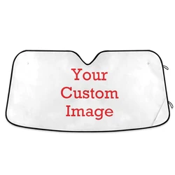 2022 Car Heated Windshield Sunshade Car Window Custom image Print Windscreen Cover Protection Sunshade Auto Sun Visor