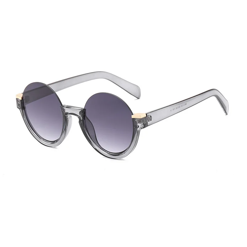 Retro Half Frame Round Gradient Sunglasses Fashion Glasses Frames