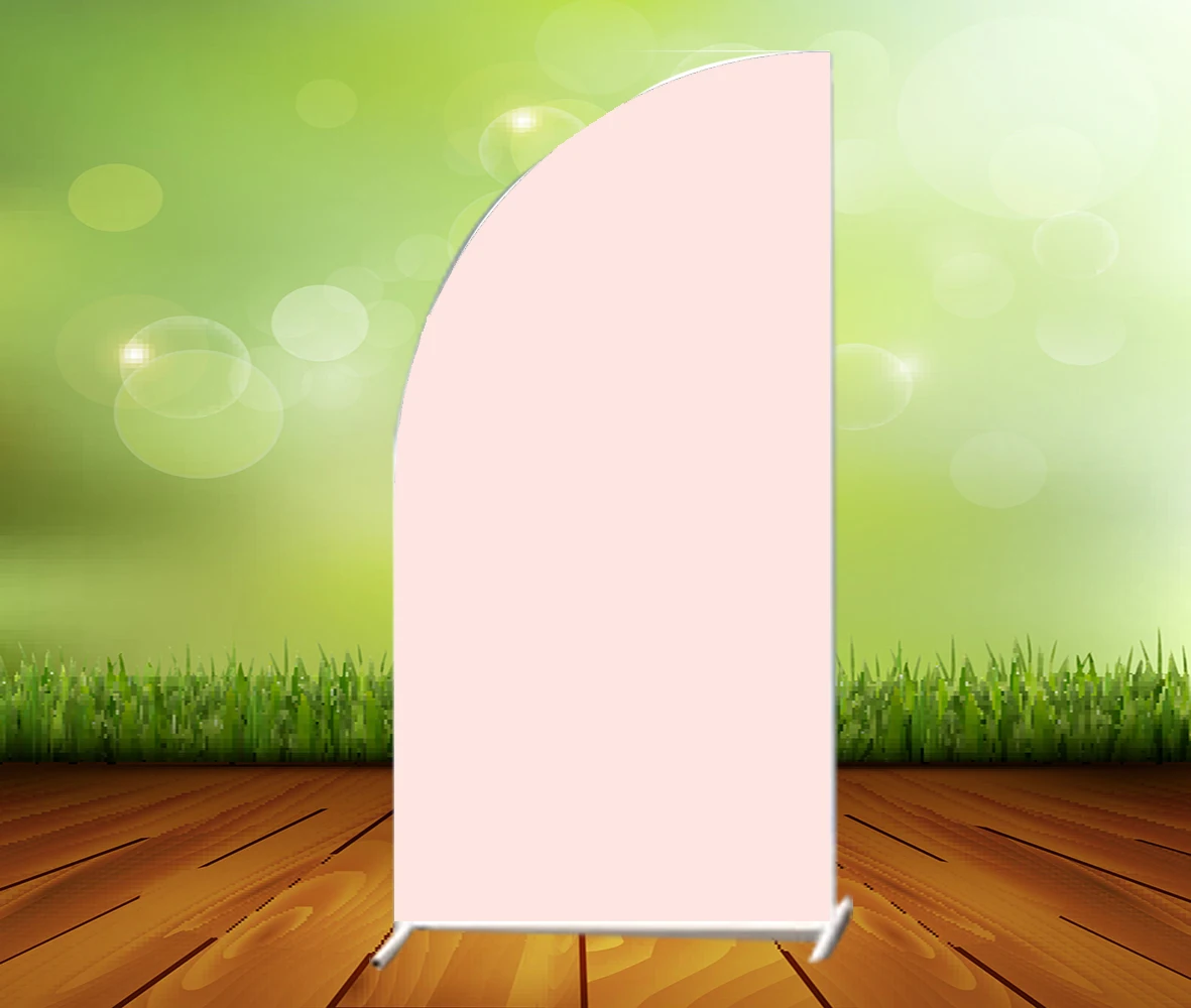 Tùy Chỉnh Vòm Có Phông Nền Nền Hồng Xanh Dương Trắng Sinh Nhật Trang Trí Biểu Ngữ Doubleside In Vải Thun Co Giãn