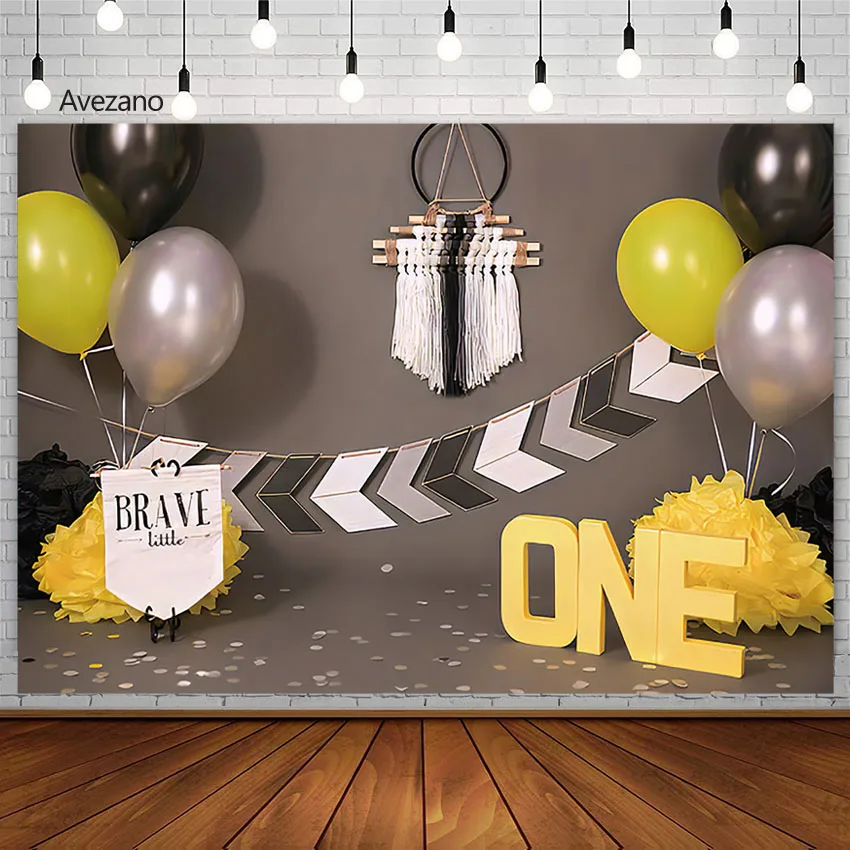 

Avezano Newborn Portrait Cakesmash Backdground For Photography One Year Birthday Backdrops Photo Studio Props Balloons Photozone