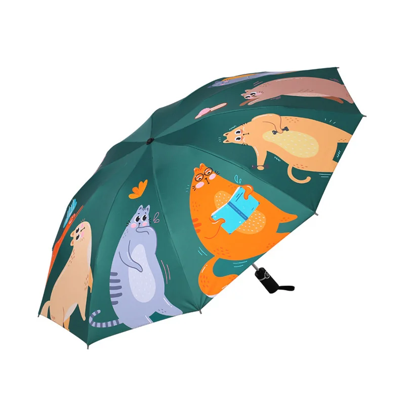 Cartoon Full-automatic Inverted Umbrella 10ribs Rain&sunreverse Car Using Umbrella Strong Parapluie Fille