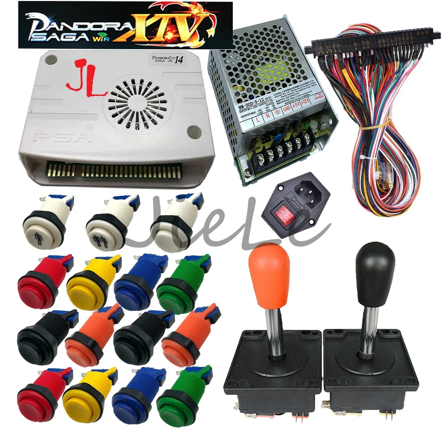 

Pandora Saga Box 14 DIY Arcade Kit 4800 In 1 3D Game American 8 Way Joystick HAPP Push Button for Arcade Jamma Cabinet Machine