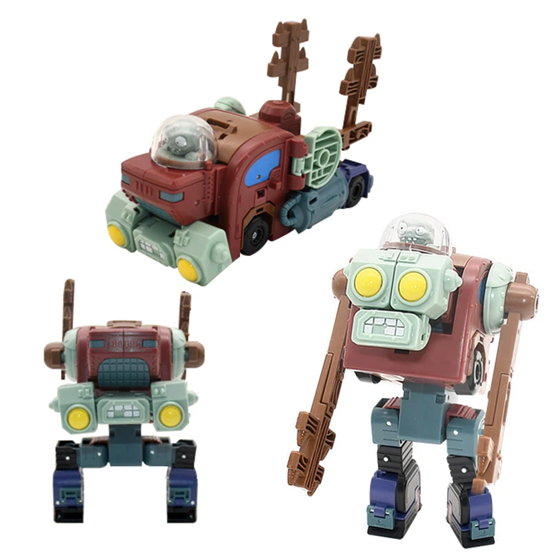 5 in 1Deformation Genuine Plants Vs. Zombie Toys 2 BOSS Robot Doll PVZ Zombies Action Figure Model Toys For Kids Birthday Gifts