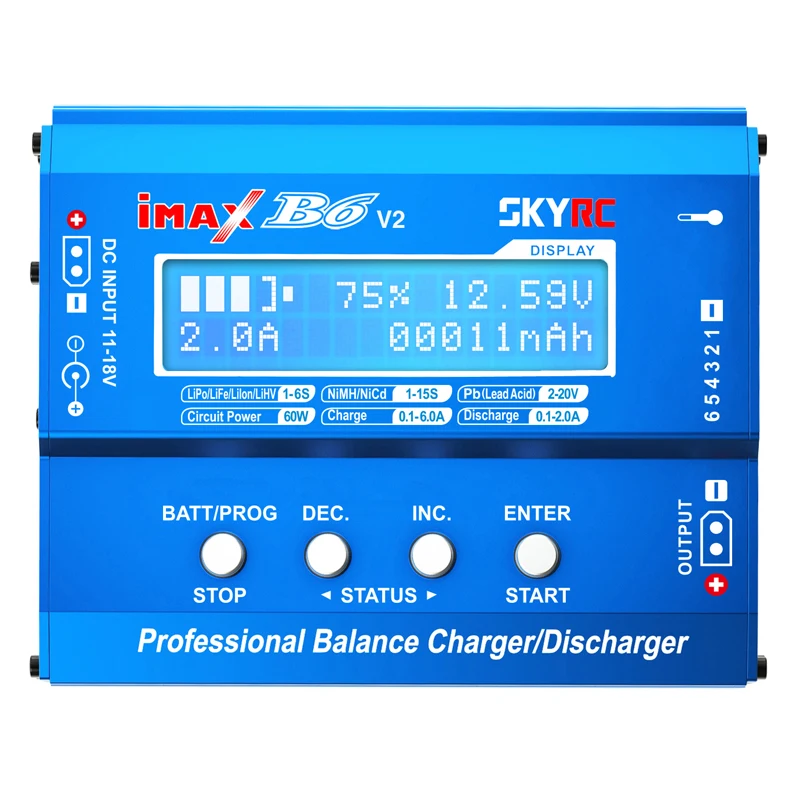 Original SKYRC IMAX B6 V2 Balance Charger Discharger 6A 60W For DJI Mavic TB4X NiMH NiCD LiHV NiCd PB Li-ion Battery Charger