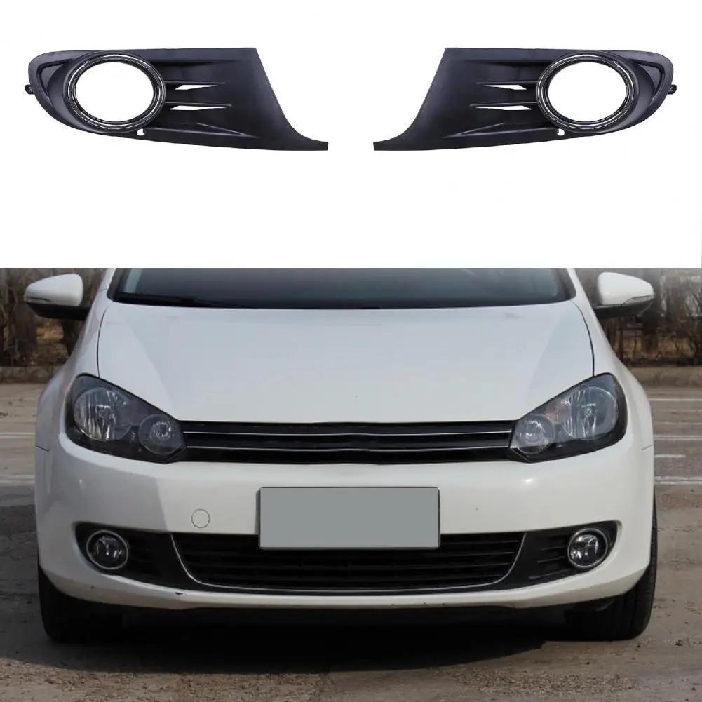 Fog Light Grille Durable Lightweight Front Bumper Grill L/R Fog Lamp Grill 5K0853665 5K0853666 Fog Lamp Grille