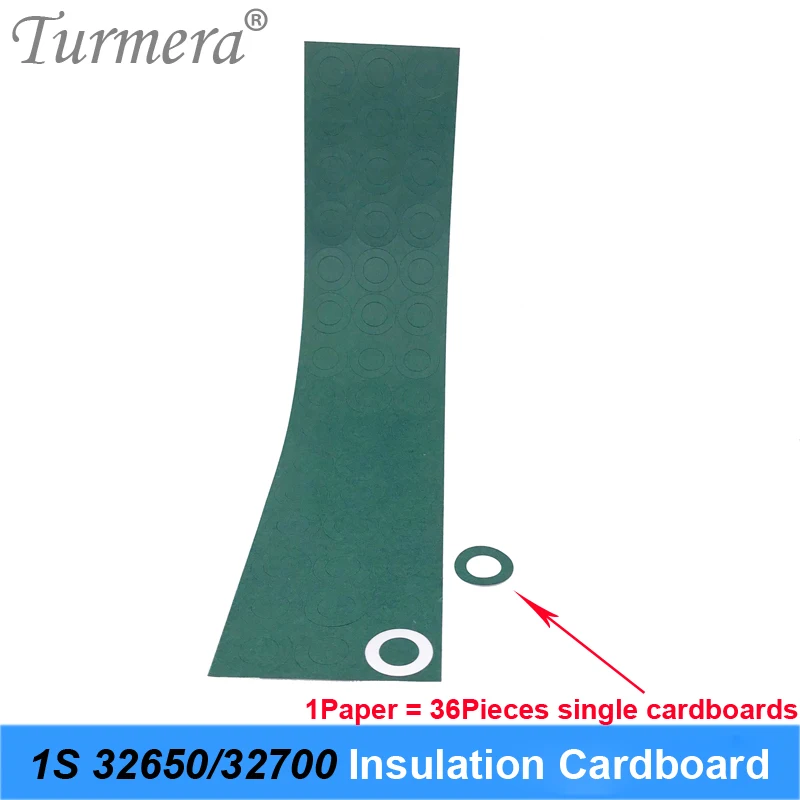 1S 32650 32700 Lifepo4 Battery Insulation Gasket Barley Paper 36 Pieces Insulating Glue Patch Positive Electrode Insulated Pad