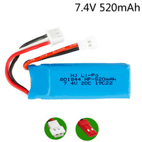 7.4V 2S 520mAh 801844 Lipo Battery for WLtoys K969 K989 K999 P929 P939 A202 A212 A222 A232 A242 A252 RC Cars Battery for XKA600