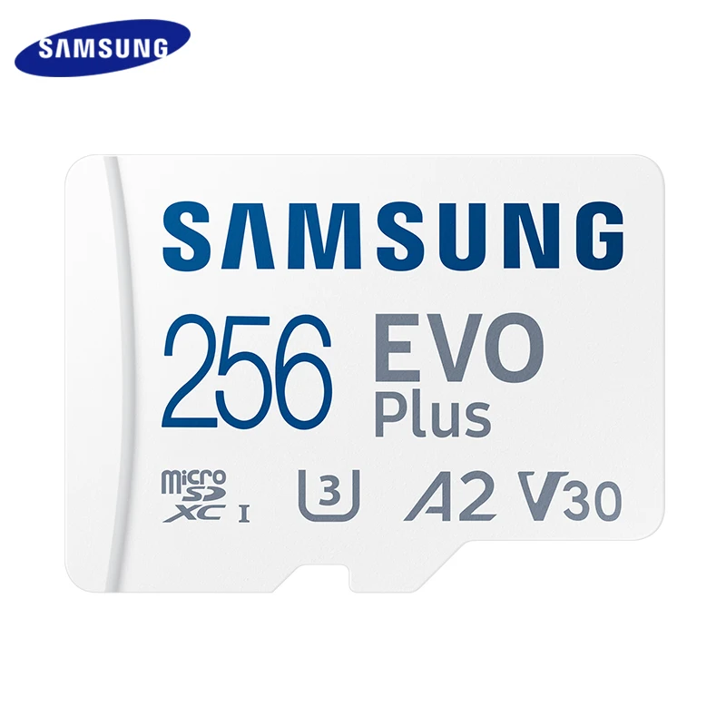 Original SAMSUNG TF Card 512GB 256GB 128GB A2 V30 SDXC 64GB A1 V10 Micro SD Trans Flash Memory Card 256GB New EVO Plus Microsd