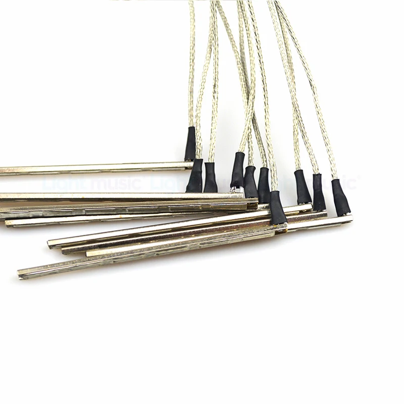 10pcs 6 String High Sensitive Acoustic Guitar Bridge Saddle Rod Piezo Metal Rod Folk Guitar Pickup Stick Guitar Accessories