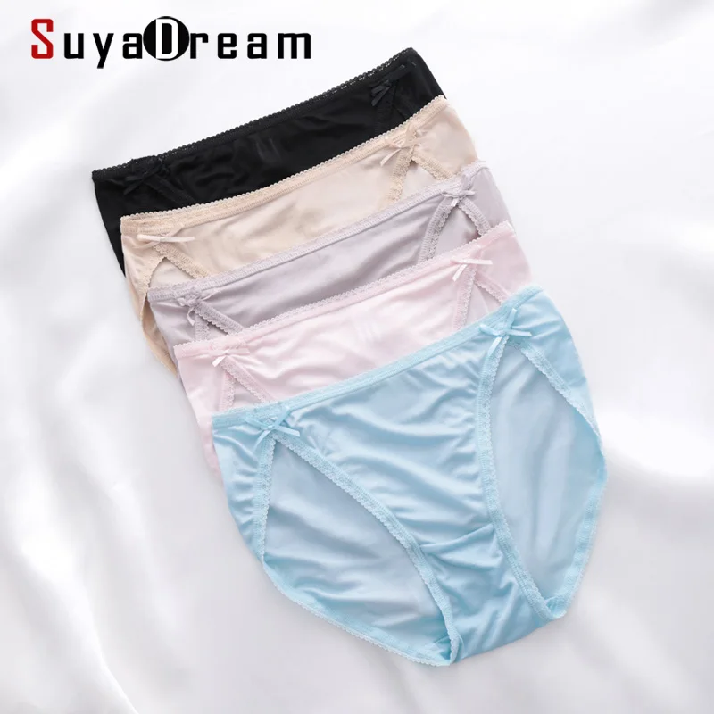 Jedwabne damskie seksowne majtki 100% naturalny jedwab hipster Beriefs bezszwowe kobiety seksowna bielizna bielizna culotte PINK