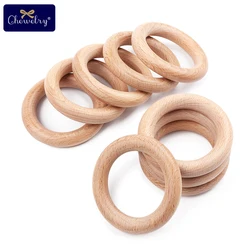 Bpa Gratis 5Pcs 40/54/70/80Mm Beuken Houten Ring Baby Bijtring Tandjes Ring Ronde ring Diy Fopspeen Ketting Armband Accessorie Speelgoed