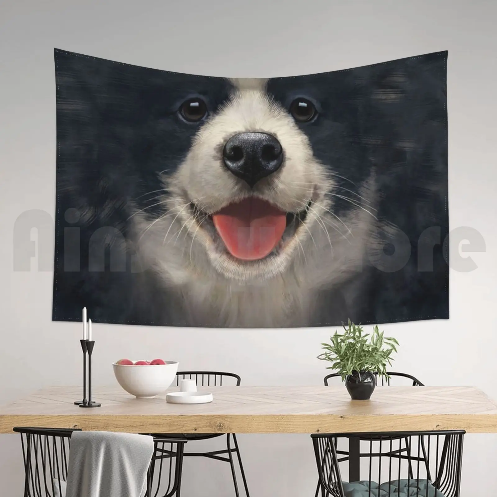 Border Collie Dog Lover 3D نسيج غرفة المعيشة غرفة نوم 39 Border Collie Dog 3D Dog