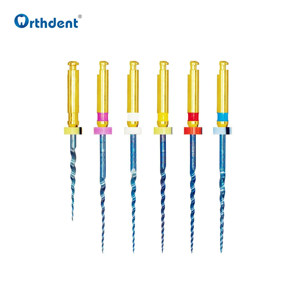 6 Pcs/Set Dental Niti Heat Activated Files Universal Endodontic Rotary Engine Root Canal File 04/06 Mixed 15-40# Dentistry Tools