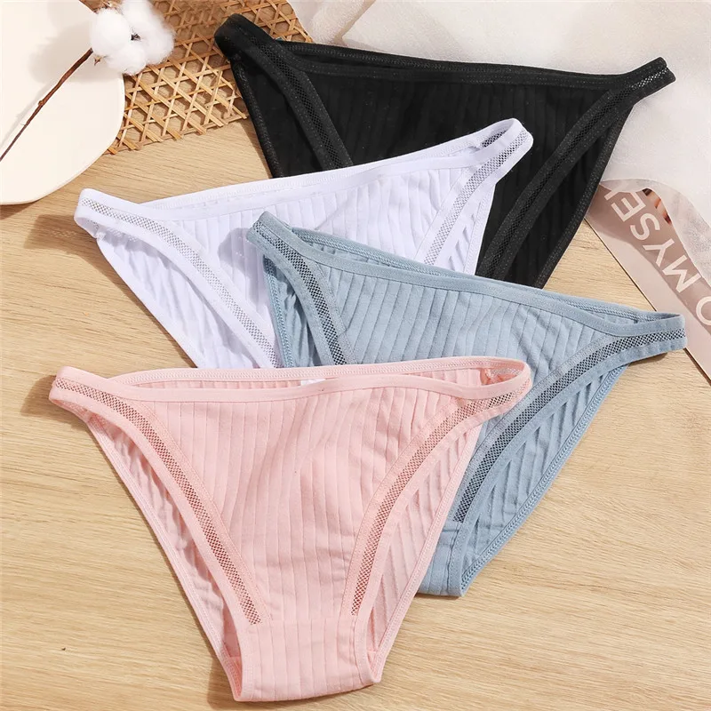 Hollow Lace Sexy Women Panties Cotton Ladies Briefs Sexy Underwear Comfort Underpants Solid Color M-XL Low-rise Female Panty New