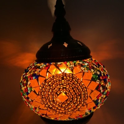 Nieuwste Mediterrane Stijl Art Deco Turkse Mozaïek Wandlamp Handgemaakte Mozaïek Glas Romantische Wandlamp