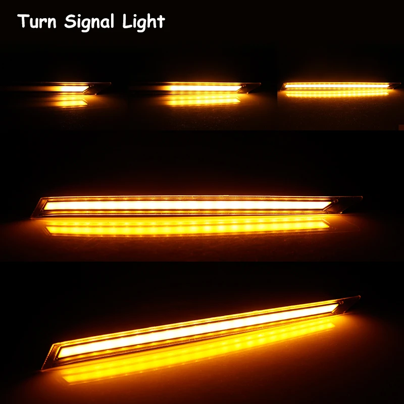 Dynamic Sequential Amber Turn Signal Light White DRL LED Headlights Grille Light w/ Wiring Harness For 2019-2021 Toyota RAV4 12V