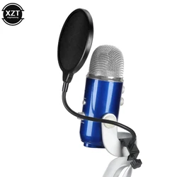 Resistente microfono da Studio per parabrezza a doppio strato maschera per schermo a vento flessibile Mic filtro Pop Bilayer Shield per la registrazione parlante