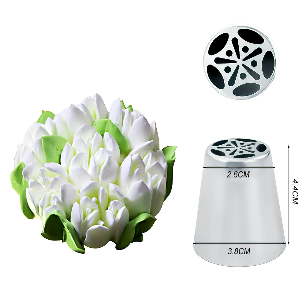 1PC Russian Tulip Icing Piping Nozzles Stainless Steel Flower Cream Pastry Tips Nozzles Cupcake Cake Decorating Tools