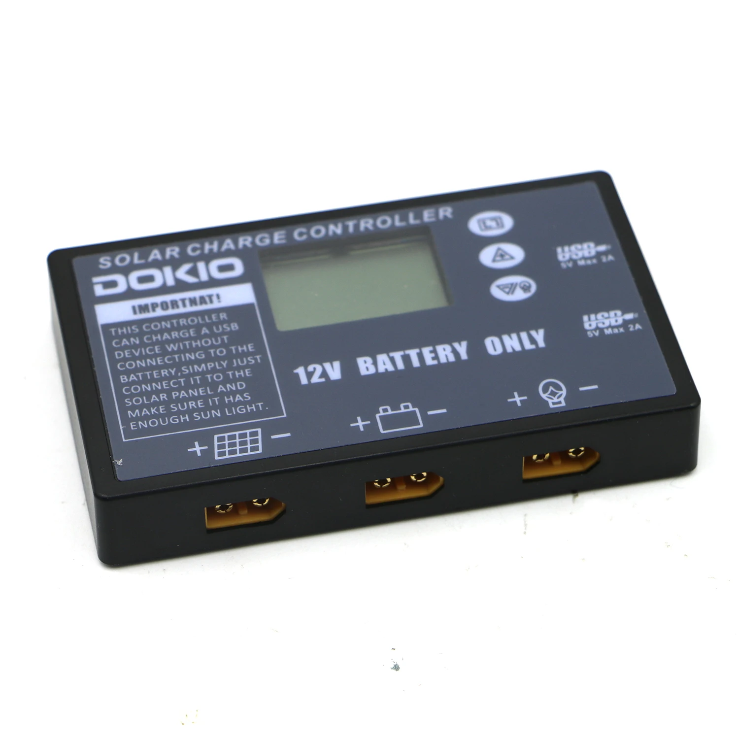 DOKIO Flexible folding solar panel Dedicated Solar controller for 12V battery USB solar controller 10A/20A solar controller