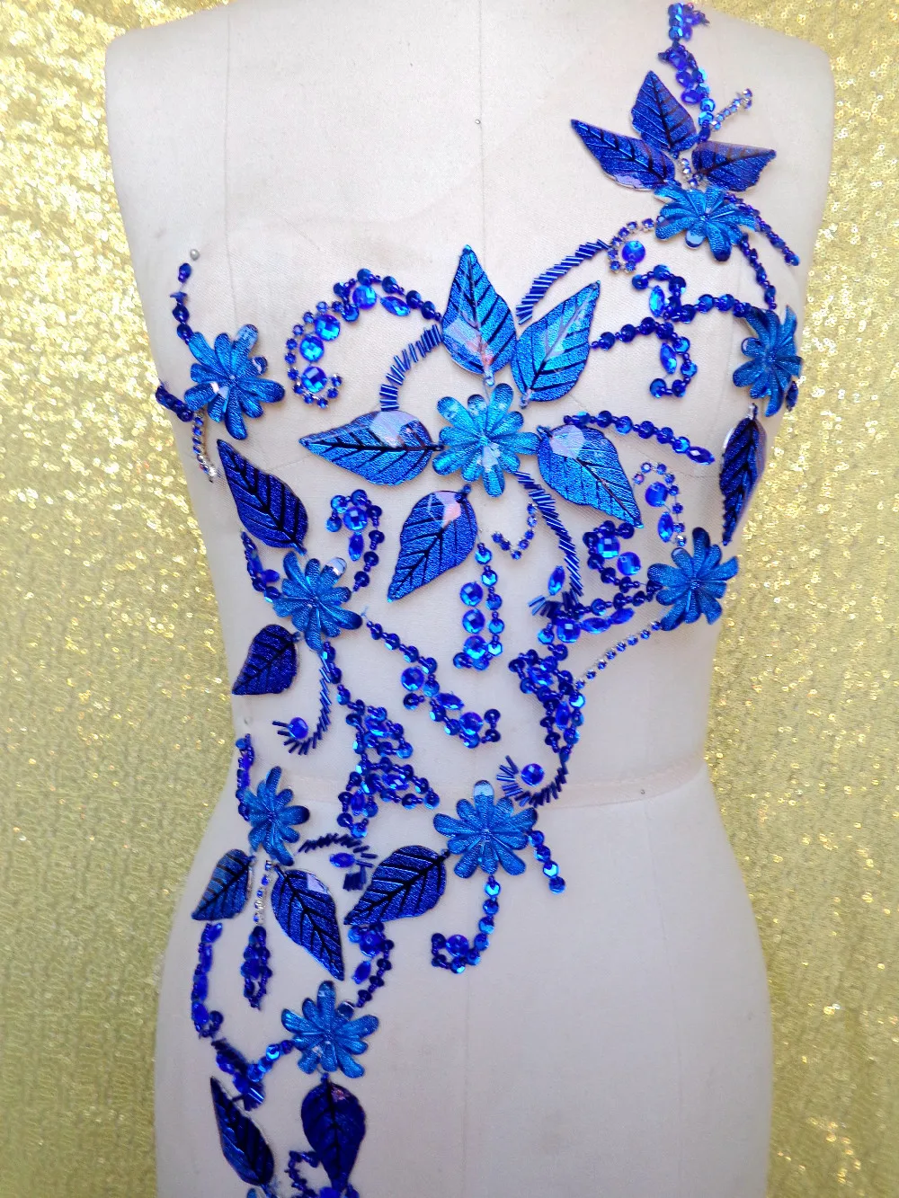 New  Rhinestone beaded appliques beaded piece for dresses