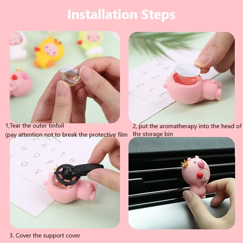 لطيف الكرتون الديكور سيارة منفذ الهواء العطور كليب الروائح تكييف الهواء الديكور اكسسوارات السيارات لطيف الديكور