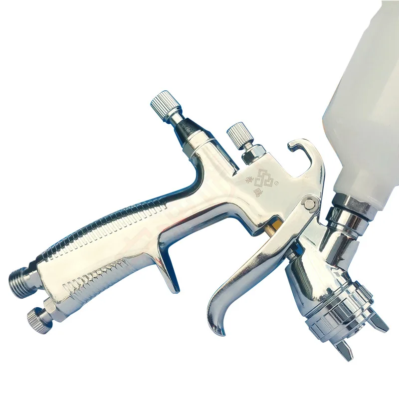 R100สเปรย์ปืน LVLP Air Panit ปืน Airbrush แรงโน้มถ่วงสเปรย์ปืนรายละเอียด Repair1.0MM 120cc Professional สเปรย์