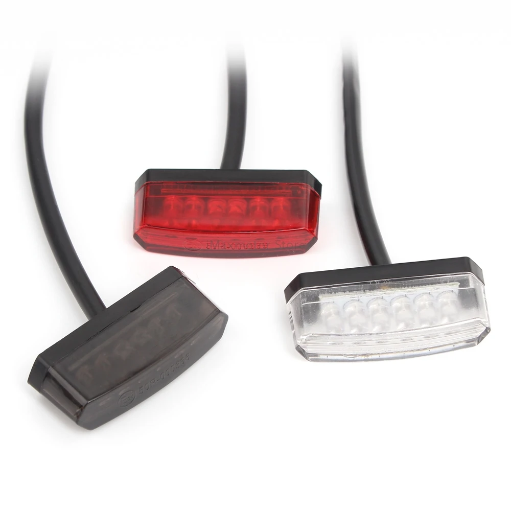 Universal Motorcycle ATV Bike Scooter Cafe Racer Scrambler 12V Mini 6 LED Rear Lamp Taillight Running Stop Signal Brake Light