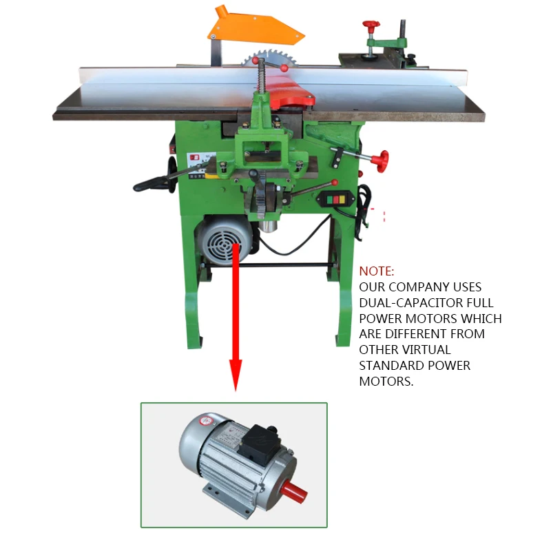 ML392B Multi-function Electric Woodworking Planer 220V / 380V Square Hole Drill Stand Electric Planer Table Saw Machine