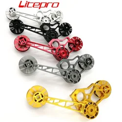 Litepro For Brompton Folding Bike Chain Tension Adapter 2-3-6 Speed Freewheel Chain Tensioner Guide Wheel Tension Device CNC