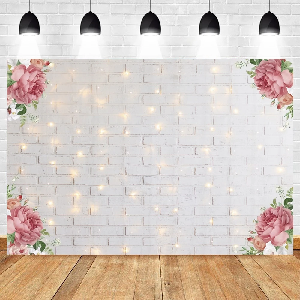 Yeele Brick Wall Backdrop Photocall Spots Flower Birthday Weeding Party Decor Photography Background Photo Studio Photographic