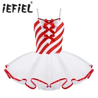 Niños Niñas bailarina Hada disfraces para fiesta de graduación vestido de flores Ropa de baile para niñas leotardo de Ballet gimnástico tutú vestido rojo de Navidad