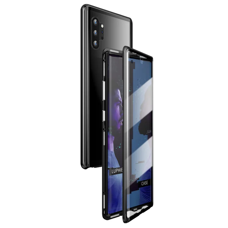 Magnetic Clear Glass Cover For Samsung Galaxy S22 Ultra S21 Plus A54 A52 A53 S10 S8 S9 Note 20 A72 S20 S23 Fe Phone Case Funda