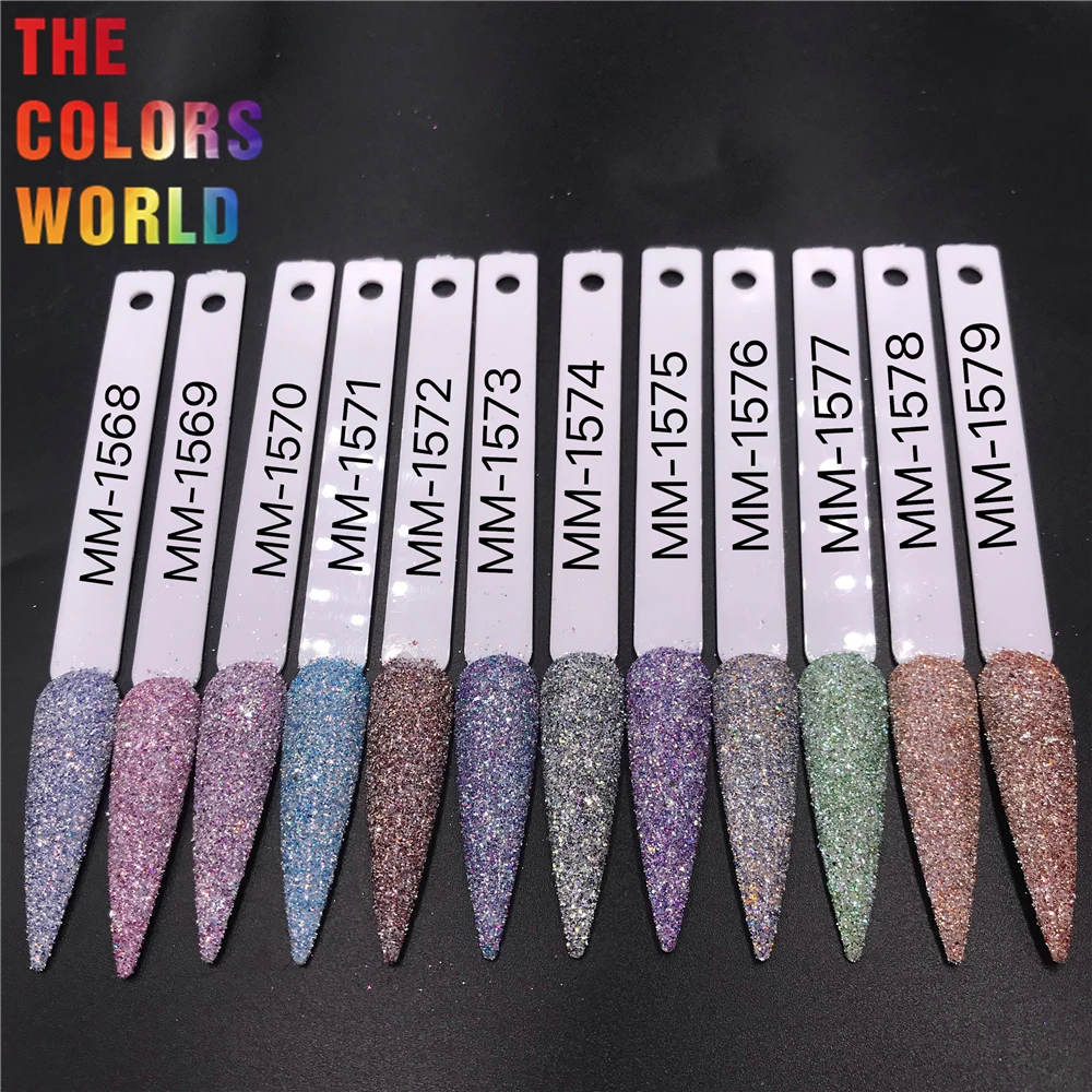 TCT-525 Chunky Nail Glitter Nail Art Decoration Brillo grueso Nail Art Decoration Body Art Makeup Tumbler Crafts DIY Accessories